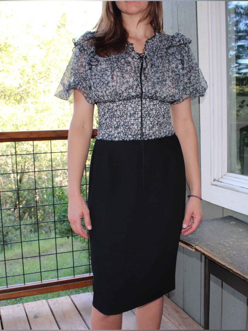 Vintage 100% Wool Black Pencil Skirt Linda Allard Ellen Tracy Size 8 - Picture 5 of 5